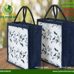 Jute Vision Color Jute-Cotton Shopping Bag