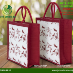 Jute Vision Color Jute-Cotton Shopping Bag