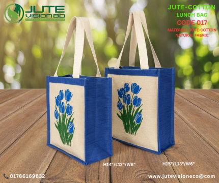 Jute Vision Jute-Cotton Lunch Carrying Bag
